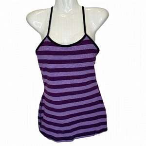 Lululemon | purple and black sports tank sz 6